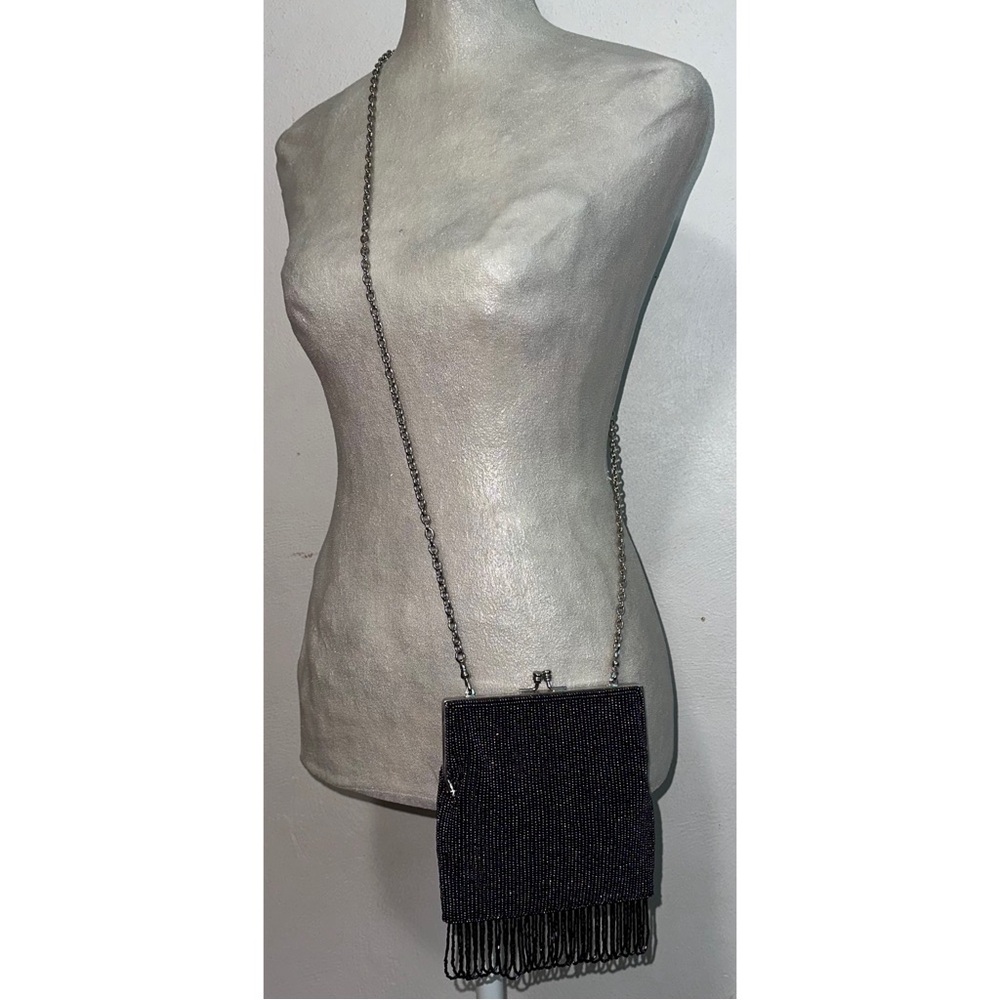 Inge Christopher Purple Beaded Fringe Bag - Picture 2 of 12